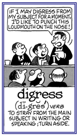 To turn away from what is being said by a speaker because of an interuption by someone.