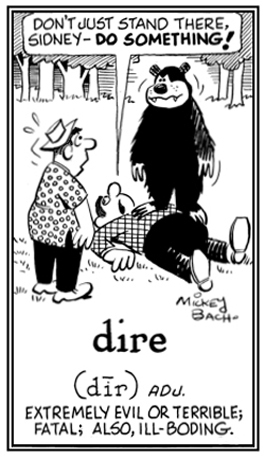 A reference to a terrible situation.