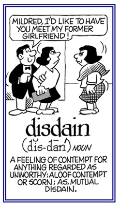 A feeling of contempt and anger.