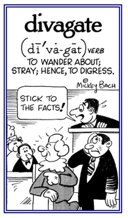 To stray or to digress from what is supposed to be the topic.