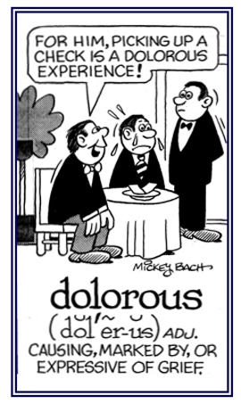 A reference to causing or indicating grief.