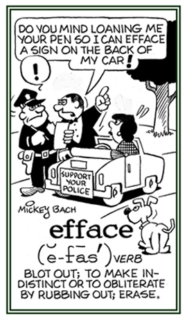 To remove by marking out .