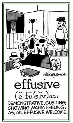 Characteristic of over showing warm feelings.