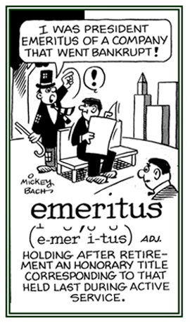 An honorary title after one has retired.