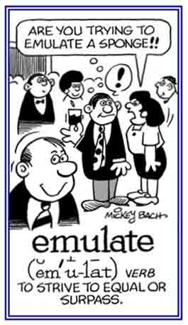 To imitate or to equal something.