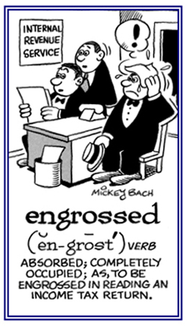 Completely absorbed or occupied doing someing.