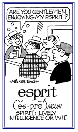 Lively in spirit with intelligence or wit.