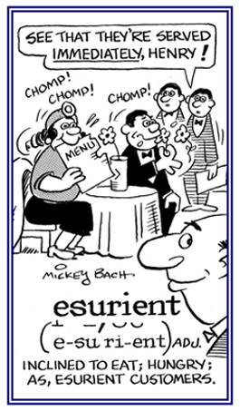 Very hungry and eager to eat.