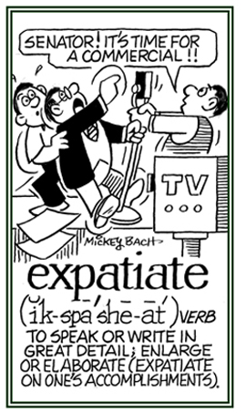 To speak or to write in great detail.