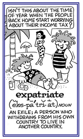 Someone who withdraws from his or her own country to live in another one.