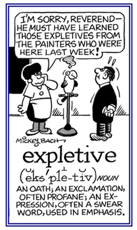 A profane expression or swear word.