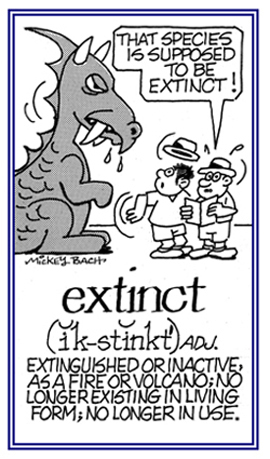 No longer existing in living form.