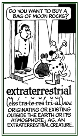 Relating to something that is outside the physical world and not of this world.