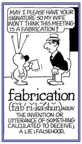A lie or a falsehood which is calculated to deceive another person.