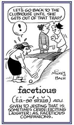 Joking about woman in a trap during a gold game.