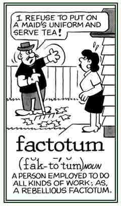 The man refuses to wear a woman's dress.