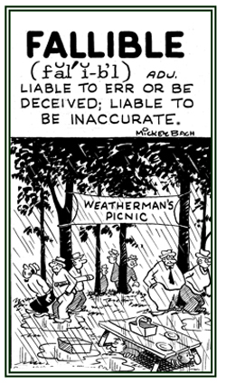 Liable to be inaccurate or wrong.