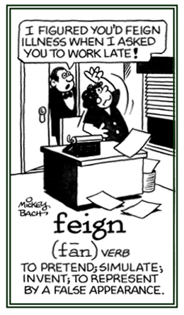 To simulate or to misrepresent the truth.