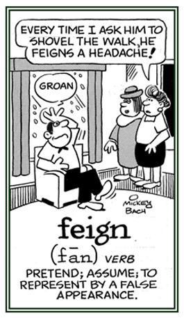 To have a false appearance that something is wrong.