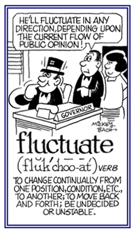 To continually change from one position to another one.