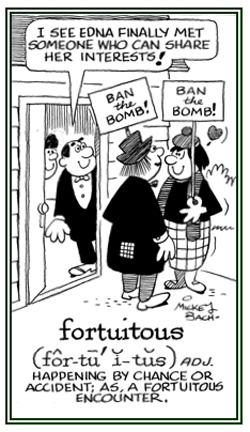 An unintended or unexpected meeting.