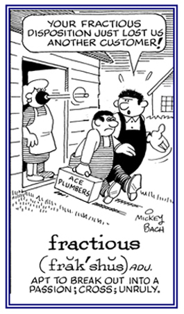 Relating to losing one's temper.