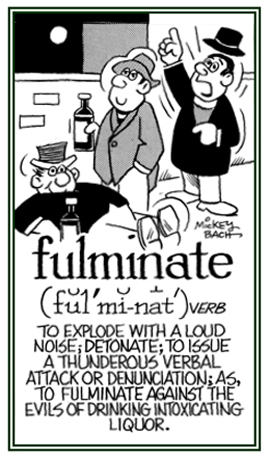 To issue a thunderous verbal attack.