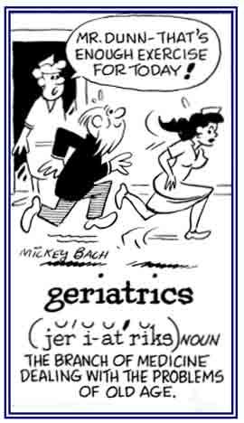 Dealing with the problems of old age.