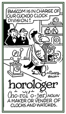 A vendor of instruments that tell what time it is.