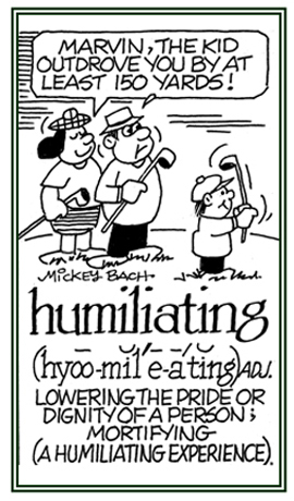 Conveying a short coming in one's ability to perform properly.