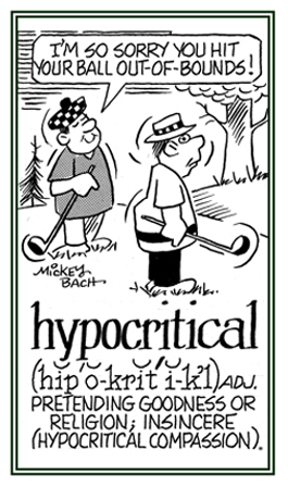 An insincere statement.