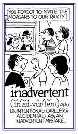 Relating to being intentional, accidental, or a careless mistake.