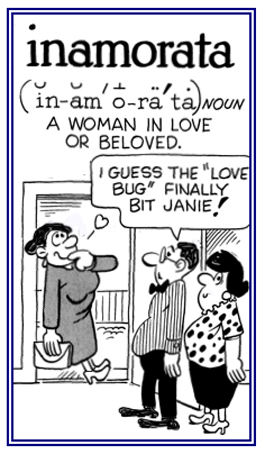 A woman in love or beloved.