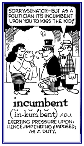 Conveying an imposed duty.