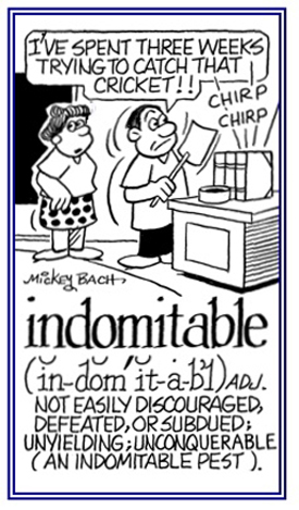 Not easily discouraged, subdued, or defeated.