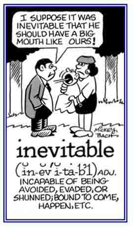 Relating to something that can't be avoided.