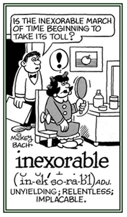 A reference to being unable to stop.