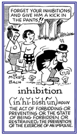 A condition in which a person feels restrained or prevented from doing something.