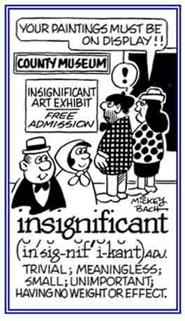 Relating to being trivial and meaningless.