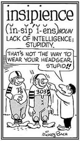 Unintelligent, foolish.