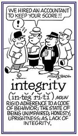 A strict adherence to one's behavior.