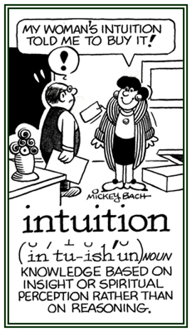 Supposedly having an idea based on an external conception instead of actual reasoning.