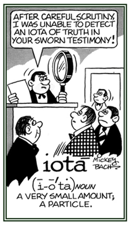 A particle or tiny amount of something.