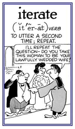 To say or to repeat a second time.