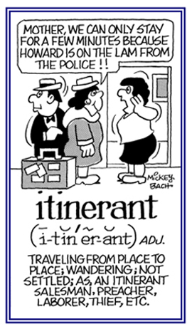 A reference to going from one place to another one.