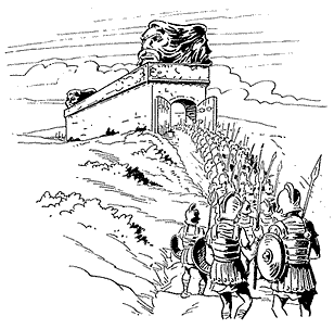 At one time in Roman history, soldiers would march out through the Janus gate and the survivors would return through the same portal.