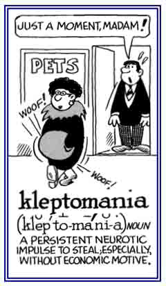 The theft of things that are not needed.