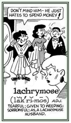 Crying or being overly tearful.