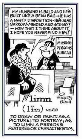 To draw or paint a description of someone with words.