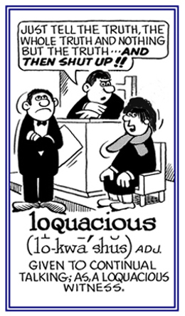 Pertaining to excessive yacking.